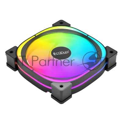 Вентилятор для корпуса PCCooler EF120 ARGb черный, 120 мм, 1500 об/мин, 25.7 дБ, 4 pin
