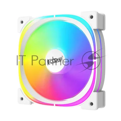 Вентилятор для корпуса PCCooler EF120 ARGb белый, 120 мм, 1500 об/мин, 25.7 дБ, 4 pin