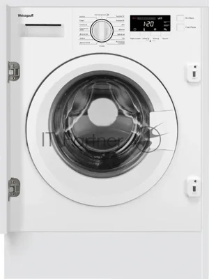Стиральная машина встраиваемая Weissgauff WMI 6147 Inverter Steam белый, загрузка фронтальная 7 кг, 1400 об/мин, класс A+++