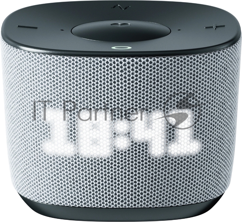 Умная колонка Sber Boom Home, 8Вт, с экраном, 1 динамик, часы, мультирум, TWS, Zigbee хаб, Wi-Fi, Bluetooth 5.0, Zigbee, Салют, серый