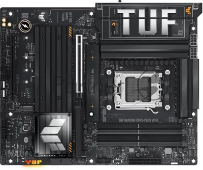Материнская плата ASUS TUF GAMING X870-PLUS WIFI, AM5, AMD X870, 4xDDR5, 2xSATA, 4xM.2, 1xPCIe 5.0 x16, HDMI, USB Type-C, 1x2.5Gb LAN, Wi-Fi 7, Bluetooth, 5x3.5 мм, 7.1, ATX