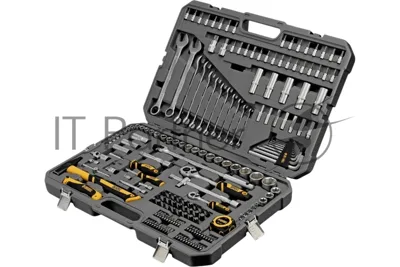 Набор инструментов Denzel 1/2", 1/4", CrV, S2, пластиковый кейс, 194 предмета