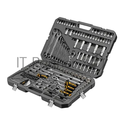 Набор инструментов Denzel 1/2", 1/4", 3/8", CrV, S2, пластиковый кейс, 216 предметов