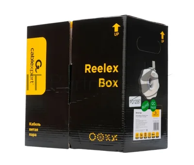 Кабель Cablexpert FPC-5004E-SOL/100, FTP indoor 4x2x0.48, CCA, кат.5е, однож., 100м, box, серый