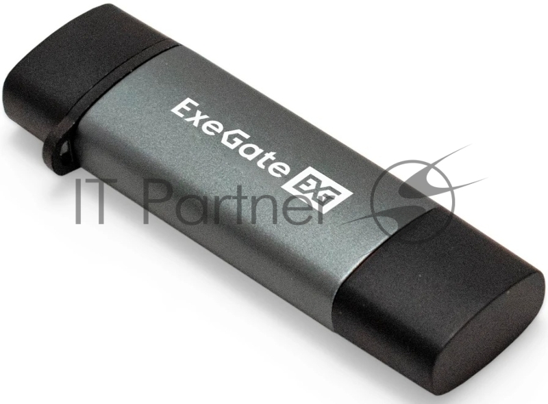 Кард-ридер ExeGate CR-201CA/серый/SDXC/SDHC/SD/microSDXC/microSDHC/microSD/USB Type-A/Type-C/алюминий