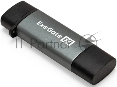 Кард-ридер ExeGate CR-201CA/серый/SDXC/SDHC/SD/microSDXC/microSDHC/microSD/USB Type-A/Type-C/алюминий