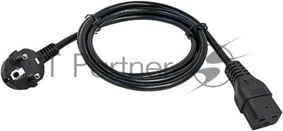 Шнур питания ITK PC-C19D-2M C19-Schuko проводник.:3x1.5мм2 2м 230В 16А (упак.:1шт) черный