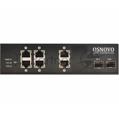Коммутатор OSNOVO SW-8062/IC, 6×1 Гбит/с PoE + 2×1 Гбит/с SFP, неуправляемый