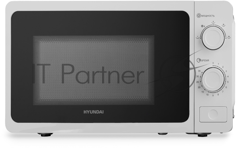 Микроволновая печь Hyundai HYM-M2009 белый, 20 л, 700 Вт, переключатели - поворотный механизм