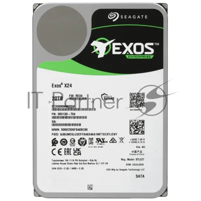 Жесткий диск HDD Seagate Exos X24 20Tb 7200rpm SATA 512Mb 3.5"