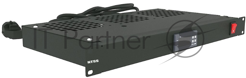 Модуль вентиляторный NTSS (NTSS-FAN3/19T-BL) 3 вент. с термостатом с контроллером черный