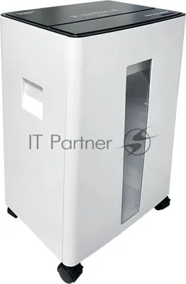 Шредер Office Kit S330SF (3,9х35) белый (секр.P-4) фрагменты 13лист. 30лтр. скобы пл.карты