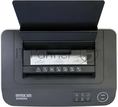Шредер Office Kit SA150M (1,9х15) белый с автоподачей (секр.P-5) фрагменты 150лист. 22лтр. скобы