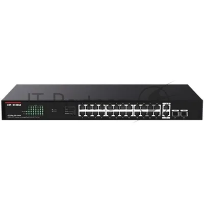 Коммутатор IP-COM G1128P-24-250W, 24×1 Гбит/с PoE + 2×1 Гбит/с + 2×1 Гбит/с SFP, неуправляемый