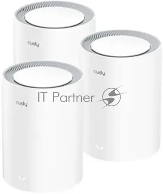 Бесшовный Mesh роутер Cudy M1800(3-Pack) AX1800 10/100/1000BASE-TX белый (упак.:3шт)