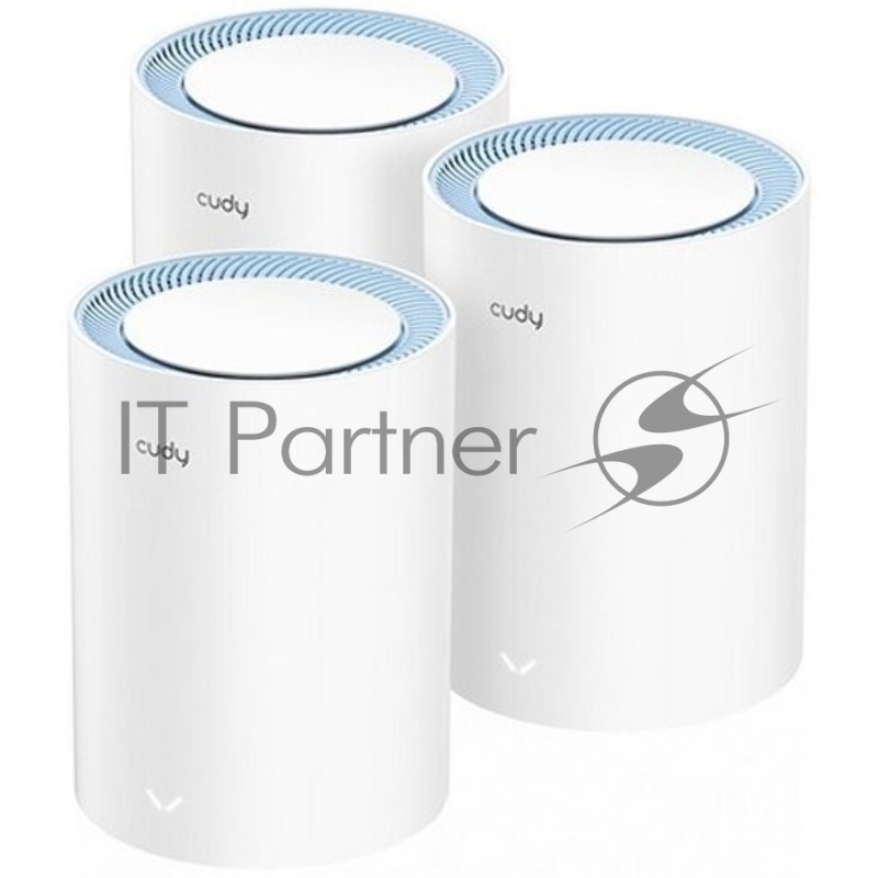 Бесшовный Mesh роутер Cudy M1200(3-Pack) AC1200 10/100BASE-TX белый (упак.:3шт)