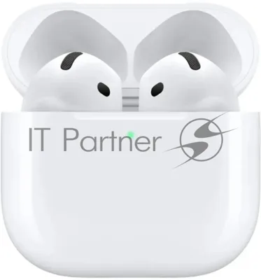Наушники TWS Apple AirPods 4 (A3050/A3053/A3058) белый, вкладыши, Bluetooth, до 5 ч