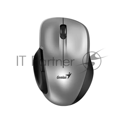 Мышь беспроводная Genius Ergo 8200S серебристый, 1200 dpi, радиоканал, USB, кнопки - 5