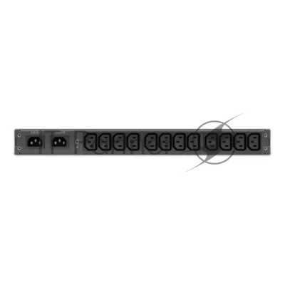 Распределитель питания APC Netshelter Rack Automatic Transfer Switch, 1U, 10A, 230V, C14 IN, 12 C13 OUT, 50/60Hz