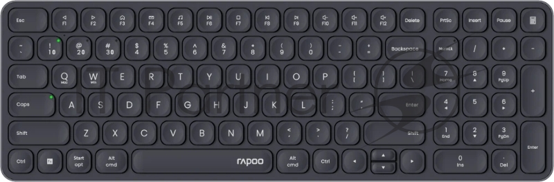 Клавиатура Rapoo E9310M беспроводная, Bluetooth, радиоканал, серый