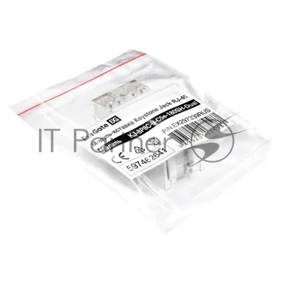 Модуль-вставка Keystone Jack RJ-45 ExeGate KJ-8P8C-U-C5e-180SH-Dual (Кат.5e, неэкранированная, 180 градусов, со шторками, IDC Krone/110)