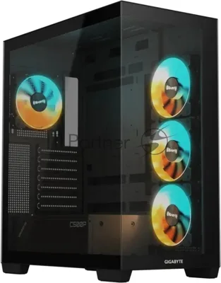 Компьютерный корпус Gigabyte Gb-C500P ST черный без БП ATX 3x120мм 6x140мм 2xUSB 3.0 1xUSB3.1 audio bott PSU
