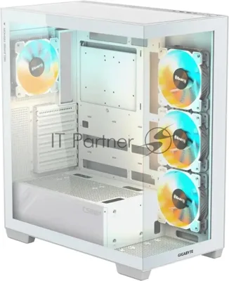 Компьютерный корпус Gigabyte GB-C500PI ST белый без БП ATX 3x120мм 6x140мм 2xUSB 3.0 1xUSB3.1 audio bott PSU