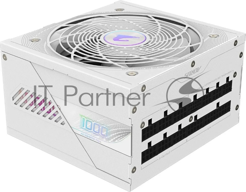 Блок питания GIGABYTE GP-AE1000PM PG5 ICE, 1000Вт, 80+ Platinum, 120мм, модульный, белый