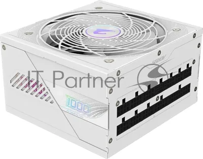 Блок питания GIGABYTE GP-AE1000PM PG5 ICE, 1000Вт, 80+ Platinum, 120мм, модульный, белый
