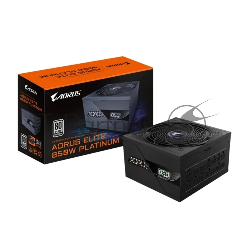 Блок питания GIGABYTE AORUS ELITE P850W, 850Вт, 80+ Platinum, 120мм, модульный, черный