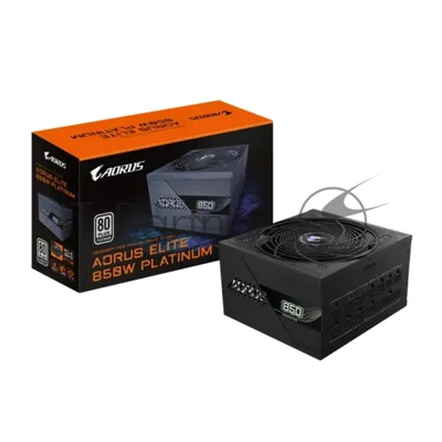 Блок питания GIGABYTE AORUS ELITE P850W, 850Вт, 80+ Platinum, 120мм, модульный, черный