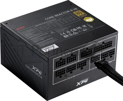 Блок питания ADATA XPG COREREACTORIIVE850G-BKCEU, 850Вт, 80 PLUS Gold, 120мм, модульный, черный