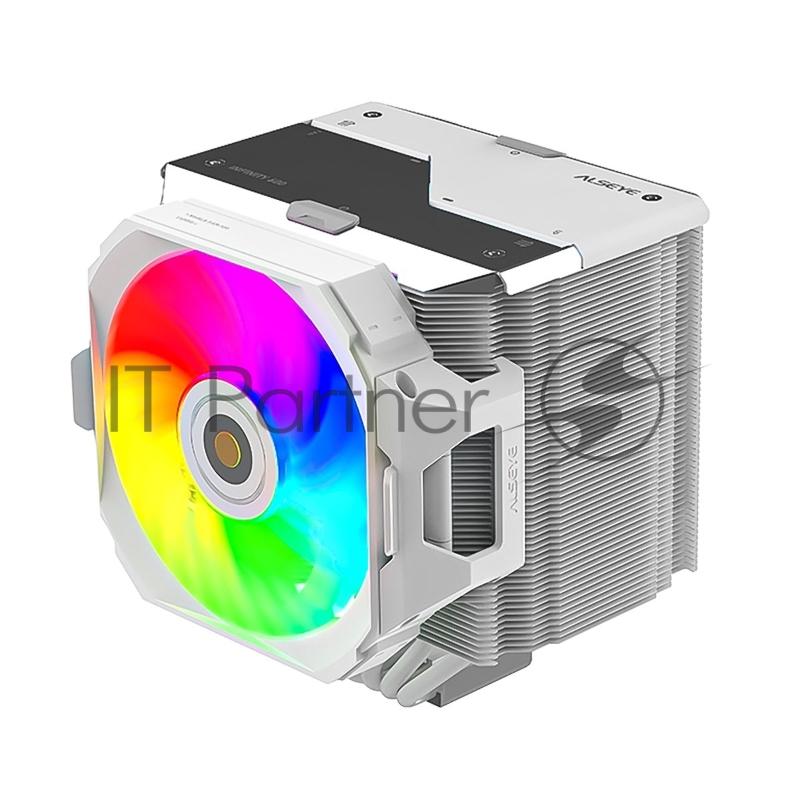 Кулер для процессора Alseye i600-W белый, 120 мм, алюминий/медь, 2300 об/мин, 37.8 дБ, 4 pin, 265 Вт, 160 мм