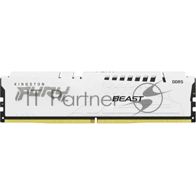 Оперативная память Kingston Fury Beast White, DDR5, 16Gb (1x16 Gb), 6800 MHz, CL34, радиатор, белый