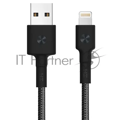 Кабель USB ZMI USB cable (MFi certified 200cm PP braided Lightning cable) черный