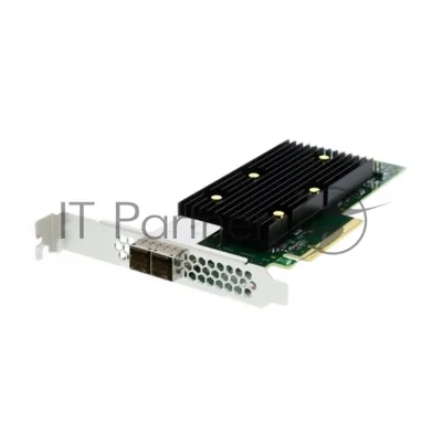 HBA-адаптер Broadcom SAS 9400-8e SGL (05-50013-01/03-50013-16008) PCIe 3.1 x8 LP, Tri-Mode SAS/SATA/NVMe 12G HBA, 8port(2*ext SFF8644), 3408 IOC