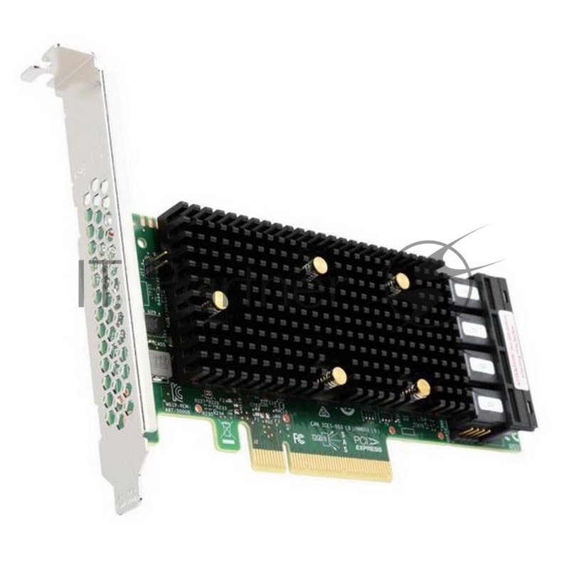 Адаптер-HBA Broadcom SAS 9400-16i SGL (05-50008-00) PCIe 3.1 x8 LP, Tri-Mode SAS/SATA/NVMe 12G HBA, 16port(4*int SFF8643), 3416 IOC
