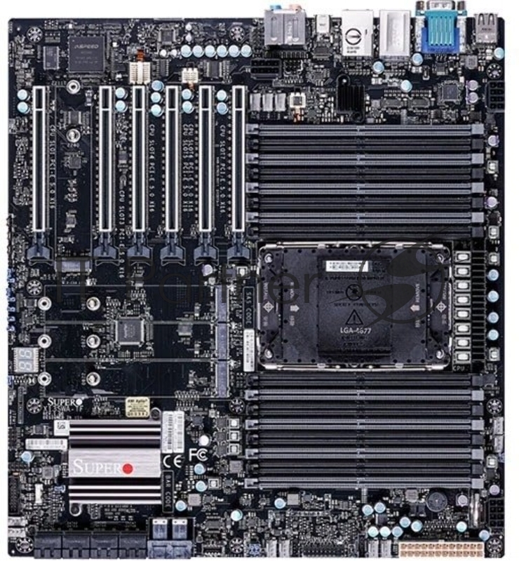 Материнская плата Supermicro X13SWA-TF, LGA4677, Intel W790, 16xDDR5, 8xSATA, 4xM.2 PCIe 5.0, 6xPCIe 5.0 x16, 1xVGA, 1x10GbE+1x1GbE LAN, 2xUSB 2.0+4xUSB 3.2 Gen2+1xUSB Type-C, 3x3.5 мм, 7.1, E-ATX