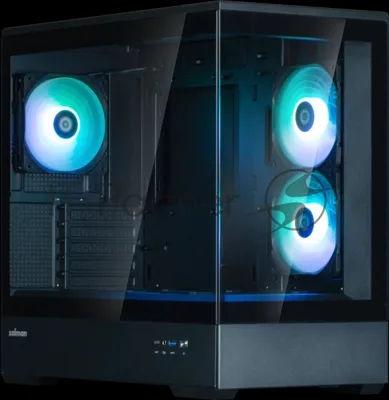 Компьютерный корпус ZALMAN P30 V2, MATX, черный, WINDOW, 2x3.5", 3x2.5", 1xUSB TYPE-C, 1xUSB 3.0, SIDE 2x120мм ARGb, REAR 1x120мм ARGb, VGA support