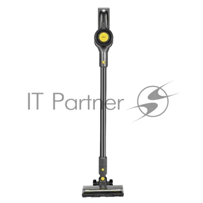 Пылесос вертикальный Centek CT-2573 черный/желтый, питание от аккумулятора, 215 Вт, уборка сухая, пылесборник 0.8 л, работа от АКБ max 45 мин