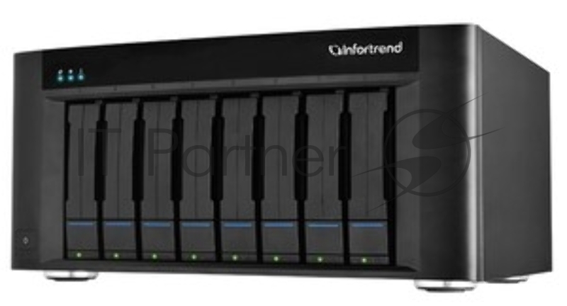 Платформа СХД Infortrend EonStor GSe Pro 200 5bay, High IOPS Solution, desktop cloud-integrated unified storage, including: Intel D1517, 2x4GB, 2x 10GbE SFP+, 2x 1GbE, 2x USB 3.1 Gen2, 2x USB 3.0, 2x host board slot(s), 1xPSU and 5x drive trays