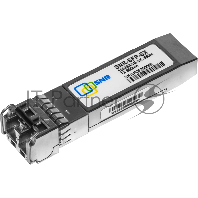Трансивер SNR SFP 100BASE-SX, SWL, MMF, LC duplex, 850нм, up to 550м (7.5dB), analog CISCO GLC-SX-MM 