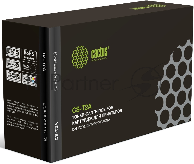 Картридж лазерный Cactus CS-T2A (T2A) черный (2000 стр.) для Deli P2000DNW/M2000ADNW