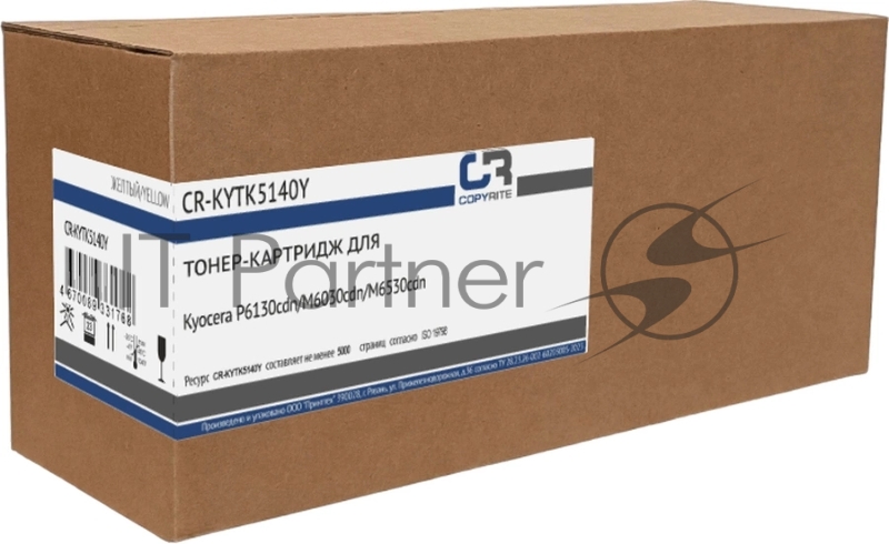 Картридж лазерный CopyRite CR-KYTK5140Y TK-5140Y желтый (5000 стр.) для Kyocera P6130cdn/M6030cdn/M6530cdn