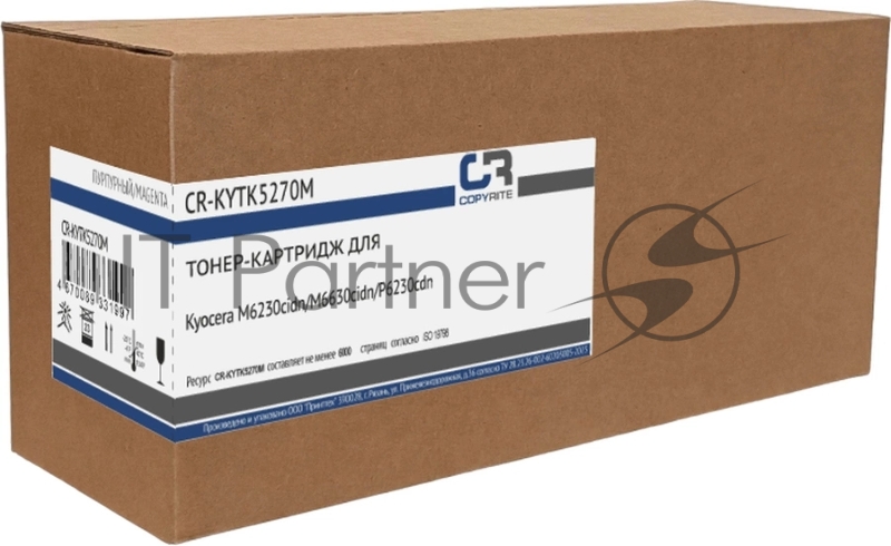 Картридж лазерный CopyRite CR-KYTK5270M TK-5270M пурпурный (6000 стр.) для Kyocera M6230cidn/M6630cidn/P6230cdn