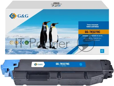 Картридж лазерный G&G GG-TK-5270C (TK5270C) голубой (6000 стр.) для Kyocera ECOSYS P6230cdn/M6230cidn/M6630cidn