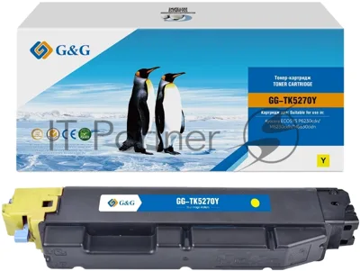 Картридж лазерный G&G GG-TK-5270Y (TK5270Y) желтый (6000 стр.) для Kyocera ECOSYS P6230cdn/M6230cidn/M6630cidn