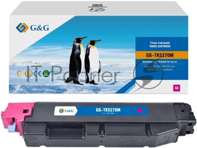 Картридж лазерный G&G GG-TK-5270M (TK5270M) пурпурный (6000 стр.) для Kyocera ECOSYS P6230cdn/M6230cidn/M6630cidn