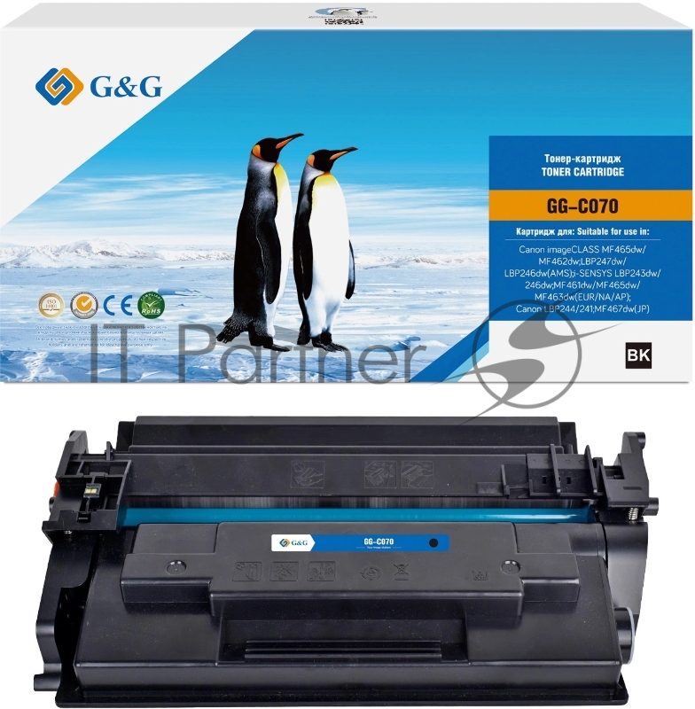 Картридж лазерный G&G GG-C070 черный (3000стр.) для Canon imageCLASS MF465dw/MF462dw/LBP247dw/LBP246dw(AMS)/i-SENSYS LBP243dw/246dw/MF461dw/MF465dw/MF463dw(EUR/NA/AP)/LBP244/241/MF467dw(JP)