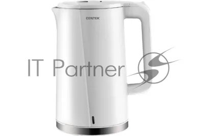 Электрочайник Centek CT-0005 белый, 1.7 л, 2200 Вт, скрытый нагревательный элемент